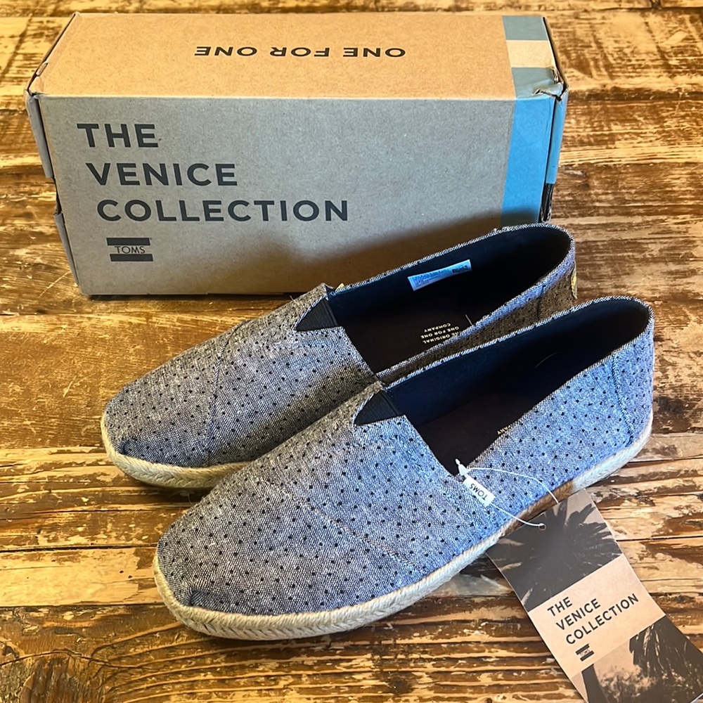 TOMS from The Venice Collection Chambray dots